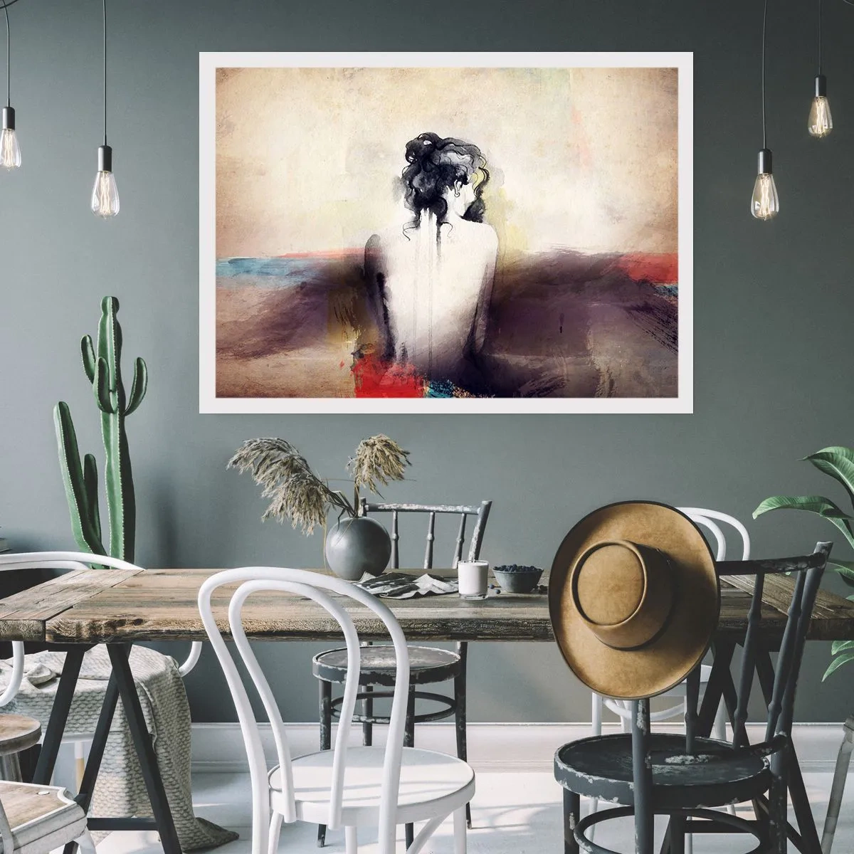 Poster - Linii moi, forme ovale - 50x40 cm