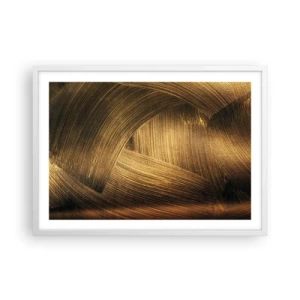 Poster în ramă albă - Într-un labirint de aur - 70x50 cm