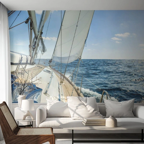 Tapet Standard Eco - Ahoy aventura - Iaht, Mare, Navigație - 450x315 cm