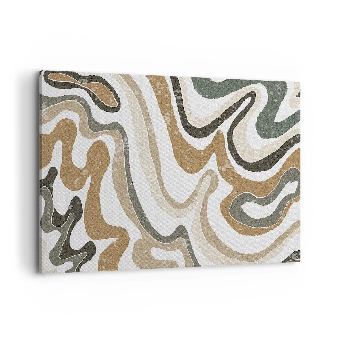 Tablou pe pânză - Meandrele culorilor pământului - 120x80 cm