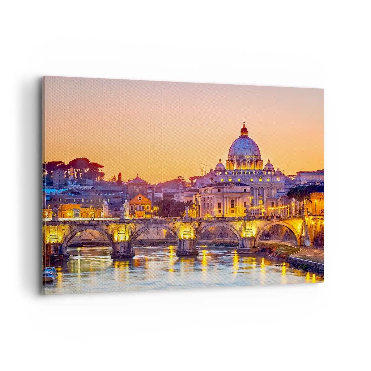 Tablou pe pânză - Amurg deasupra Orașului Etern - 100x70 cm