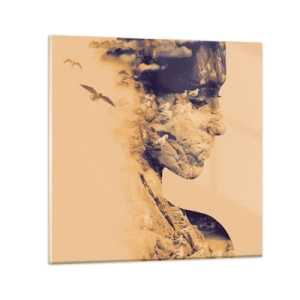 Tablou pe sticlă - Frumoasă prin natura - 40x40 cm