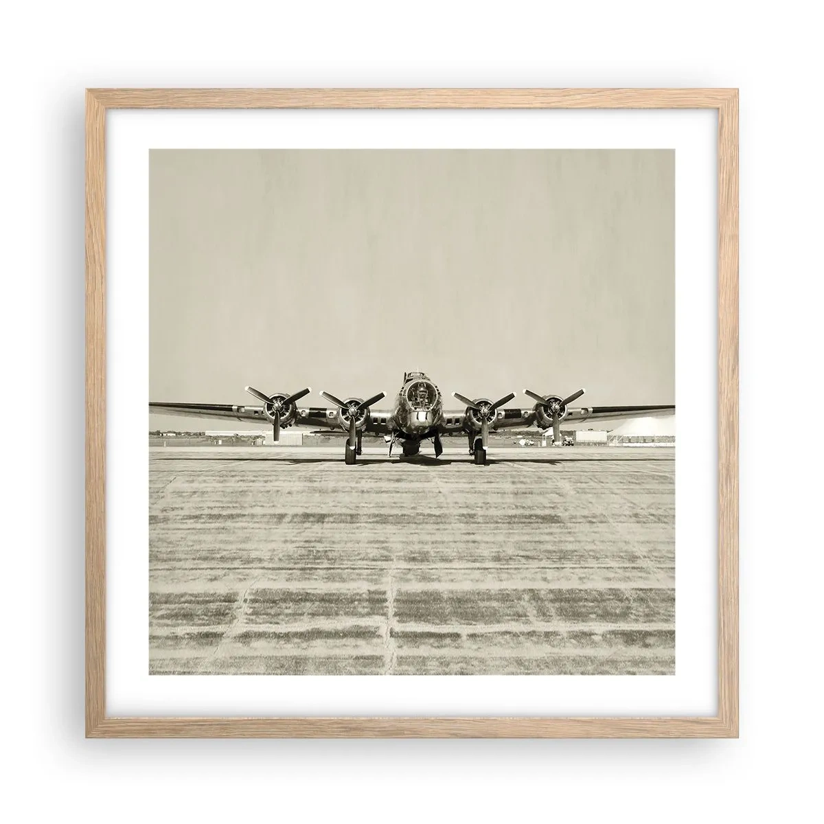 Poster în ramă de stejar deschis - Pregătit, ca întotdeauna - 50x50 cm