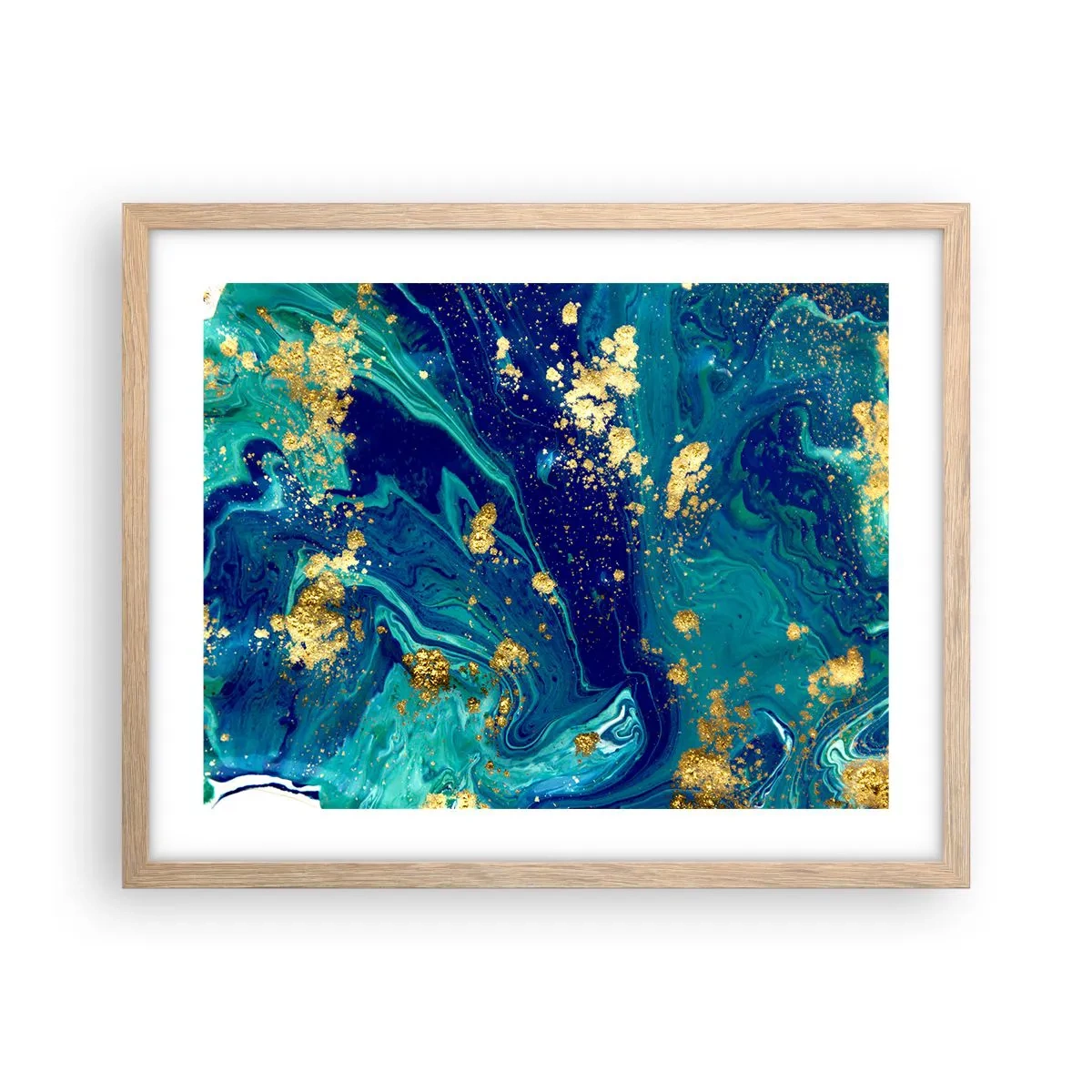 Poster în ramă de stejar deschis - Petale de soare  - 50x40 cm