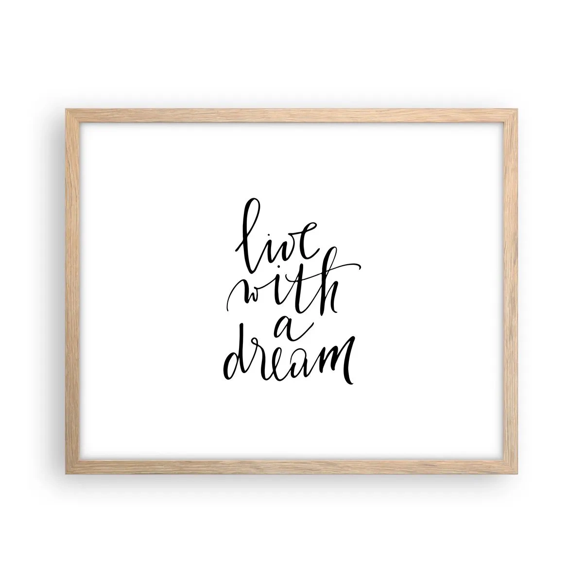 Poster în ramă de stejar deschis - Of course - 50x40 cm