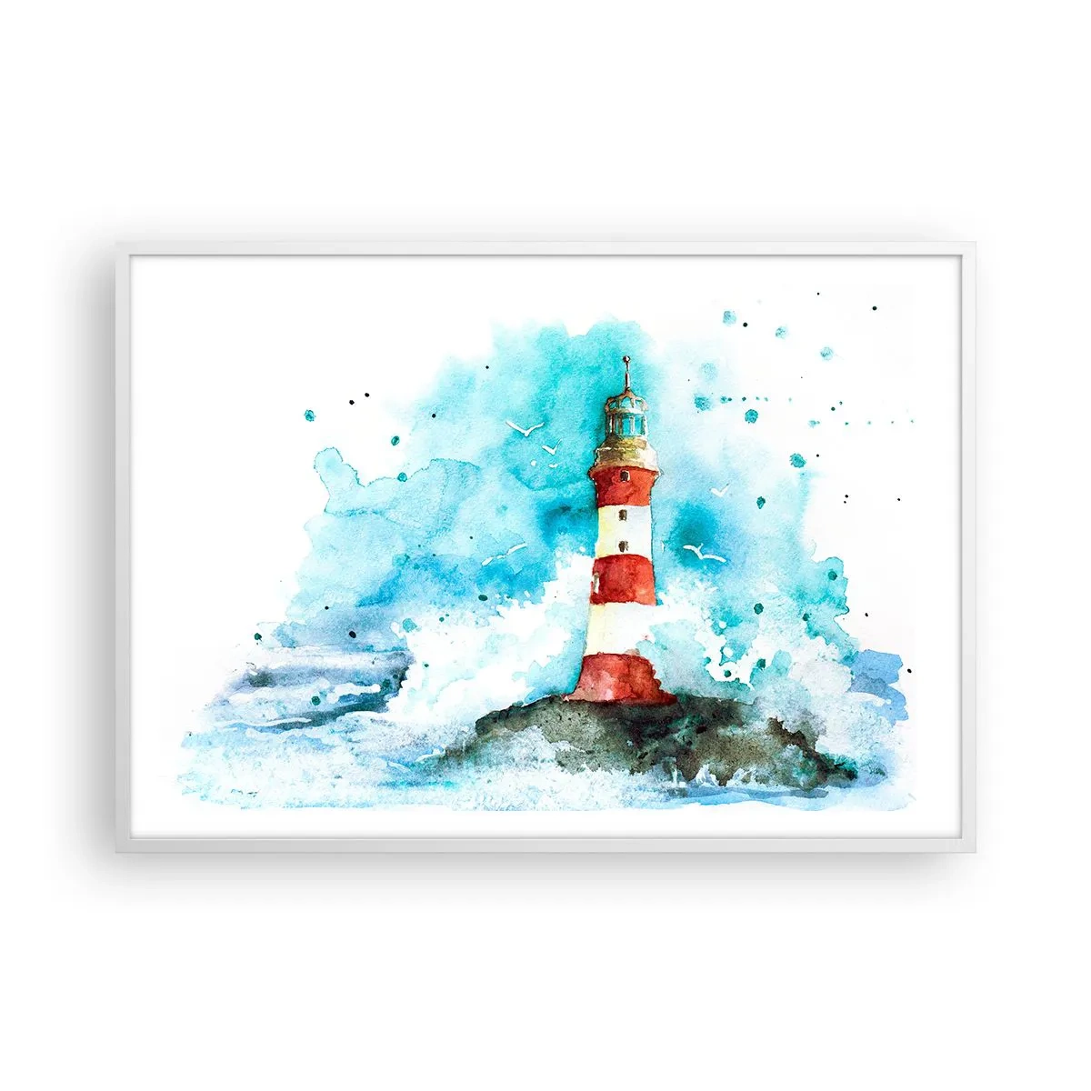 Poster în ramă albă - Unitatea forțelor naturii - 100x70 cm