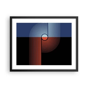 Poster în ramă neagră - Într-o îmbrăţişare geometrică - 50x40 cm