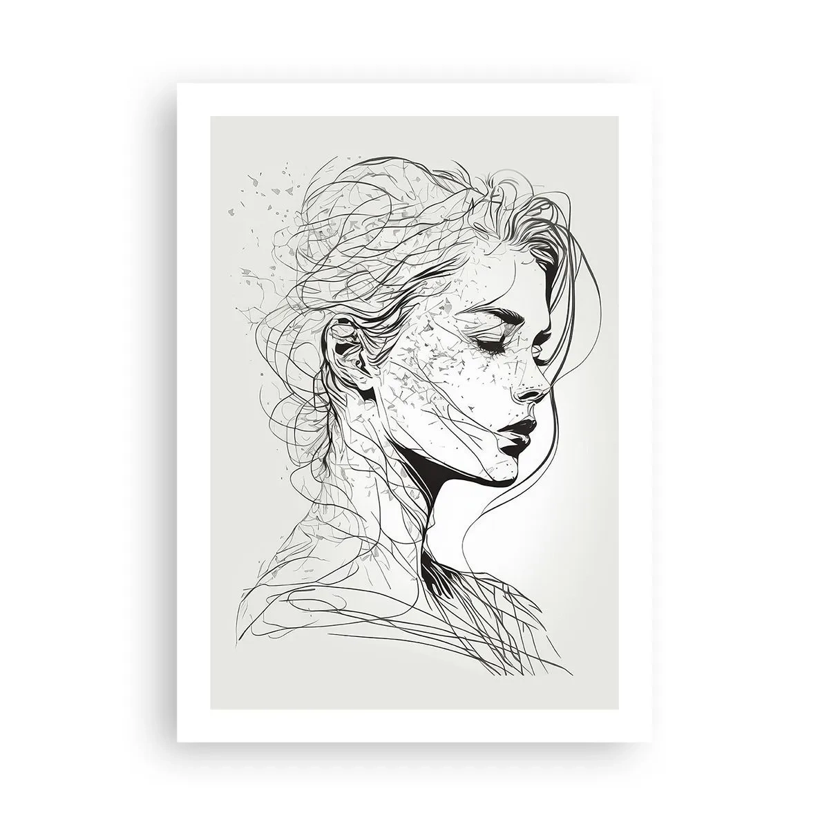 Poster - Desenată cu linii - 50x70 cm