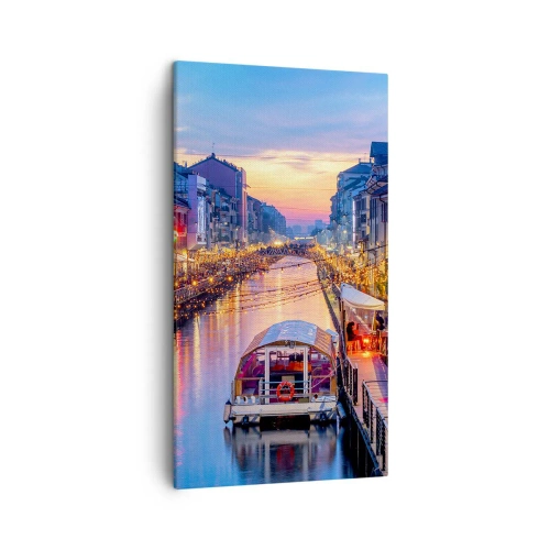 Tablou pe pânză - O seară de lumină și distracție - 45x80 cm