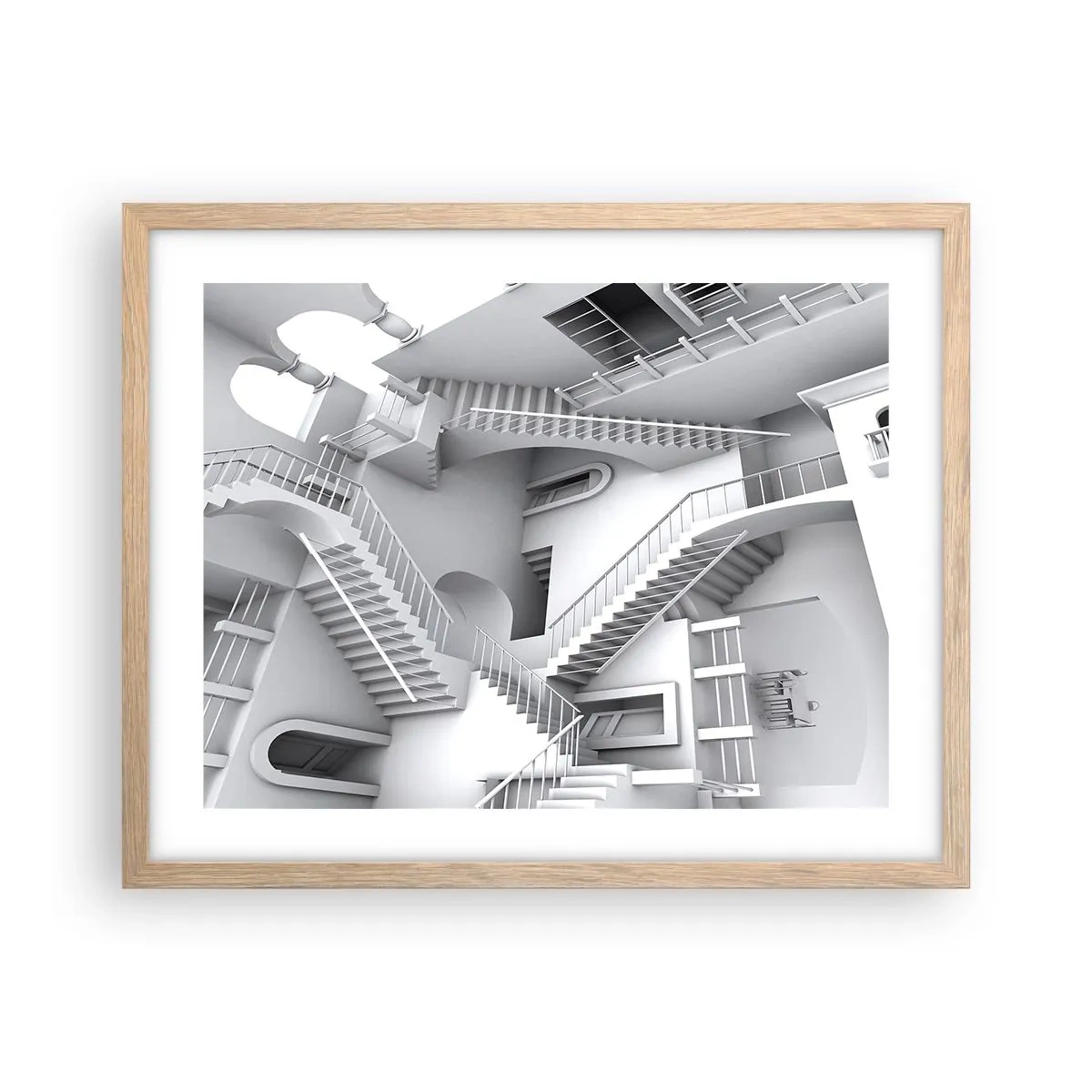 Poster în ramă de stejar deschis - Paradoxurile spațiului - 50x40 cm