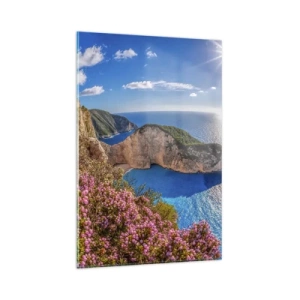 Tablou pe sticlă - Marea mea vacanță grecească - 80x120 cm