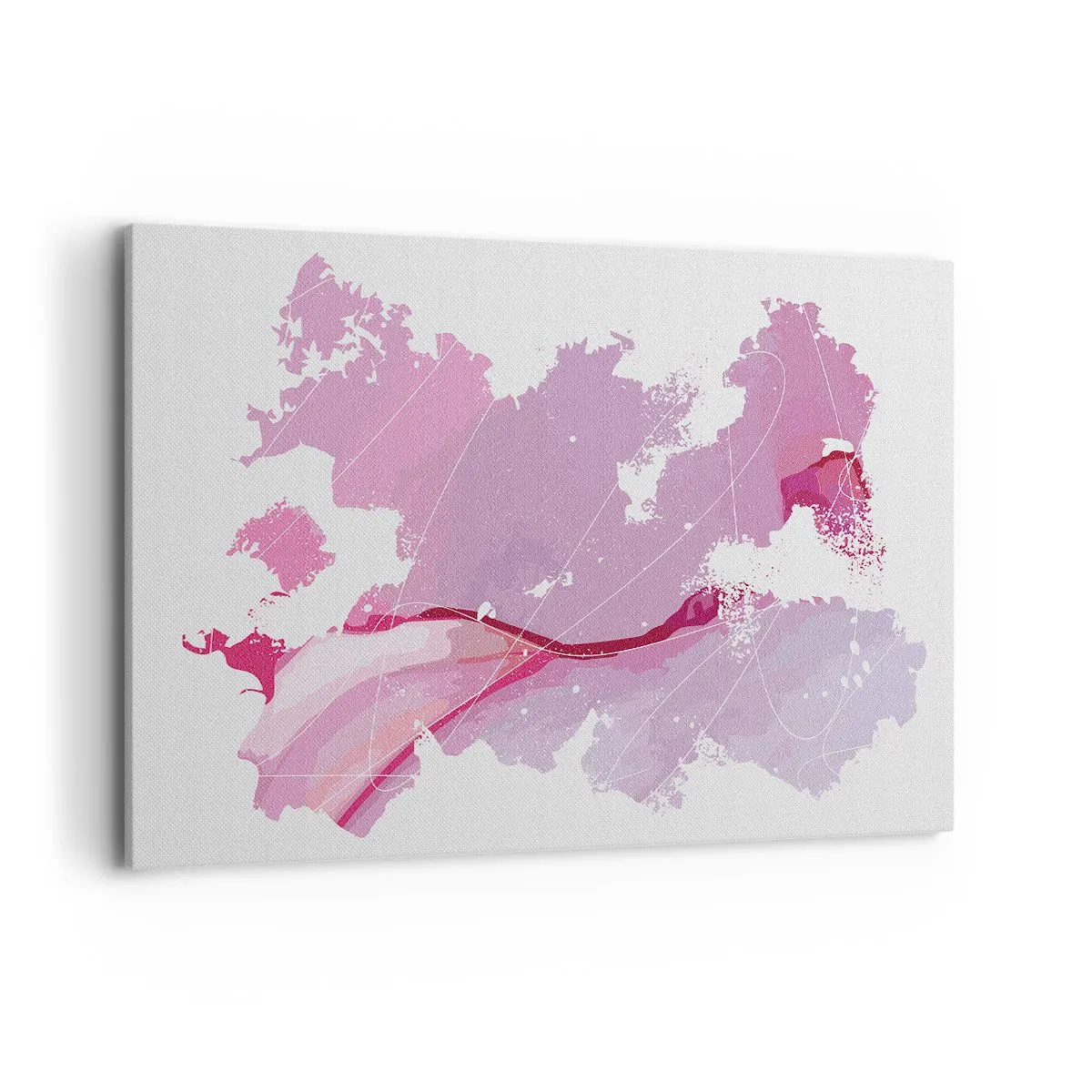 Tablou pe pânză - Harta unei lumi roz - 100x70 cm