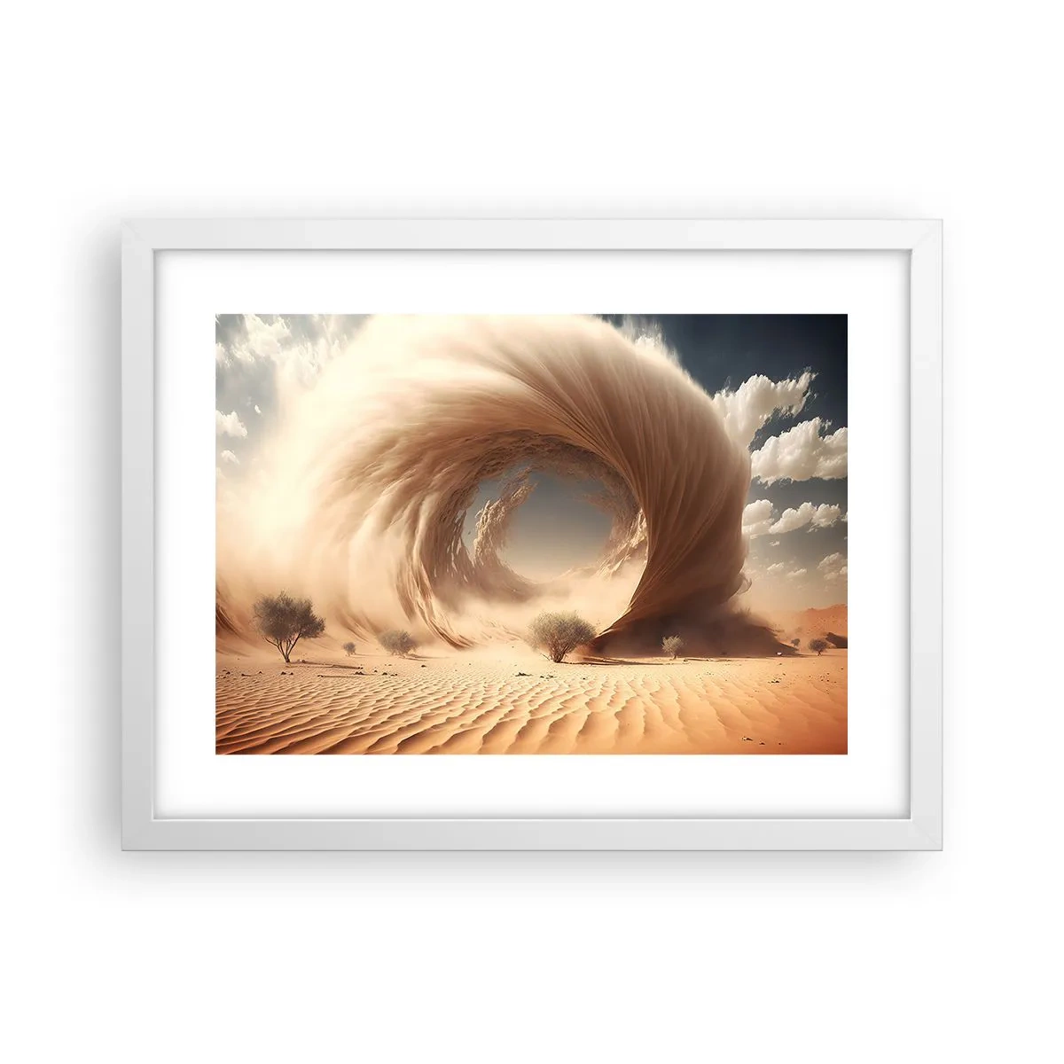 Poster în ramă albă - Portal deschis - 40x30 cm