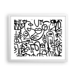 Poster în ramă albă - Chipuri și miraje - 50x40 cm