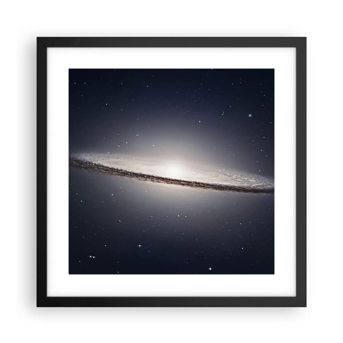 Poster în ramă neagră - Cu mult timp în urmă, într-o galaxie foarte, foarte îndepărtată... - 40x40 cm