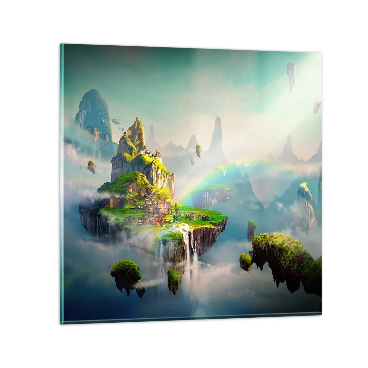 Tablou pe sticlă - Insule fericite - 70x70 cm