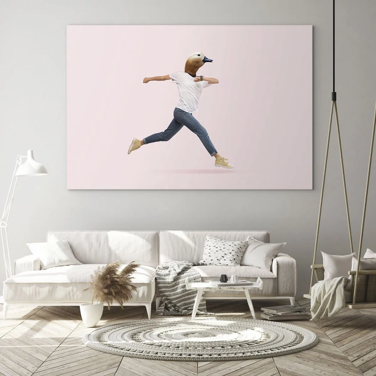 Tablou pe sticlă - Un strop de absurditate - 70x50cm - Un strop de absurditate - Decorațiune modernă pentru perete pentru living și dormitor ARTTOR
