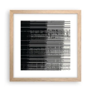 Poster în ramă de stejar deschis - Valuri și vibrații - 30x30 cm
