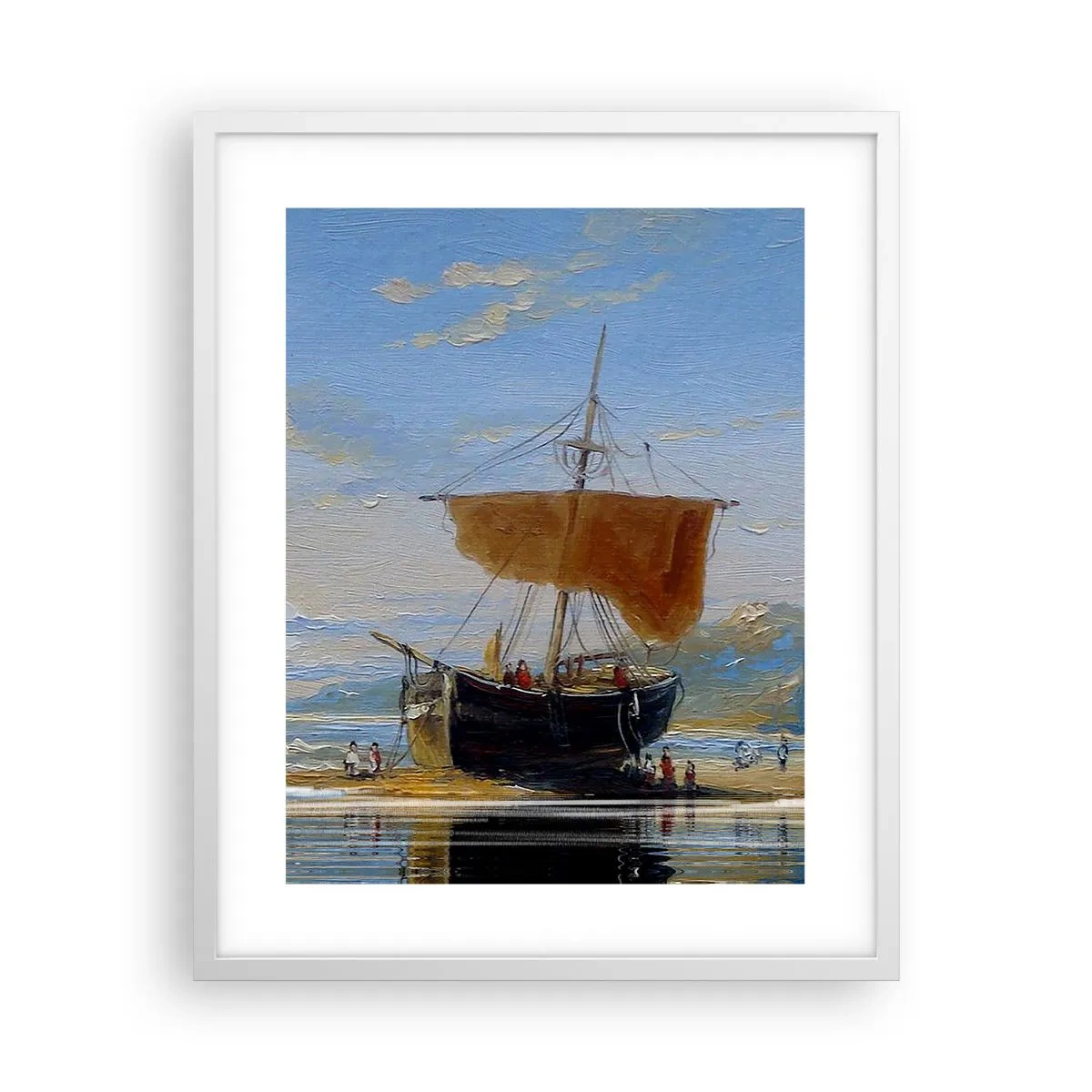 Poster în ramă albă - Apă, pământ, aer - 40x50 cm