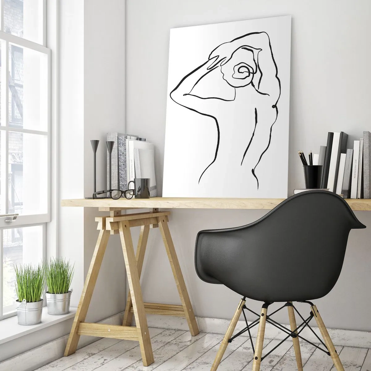 Tablou pe sticlă - Nud de dimineață - 50x70 cm