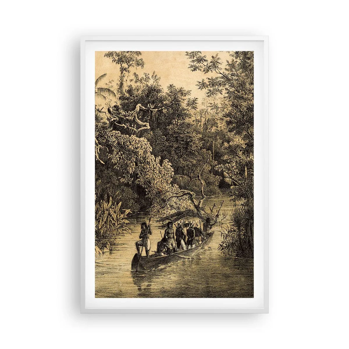 Poster în ramă albă - Călătorie la sursă - 61x91 cm