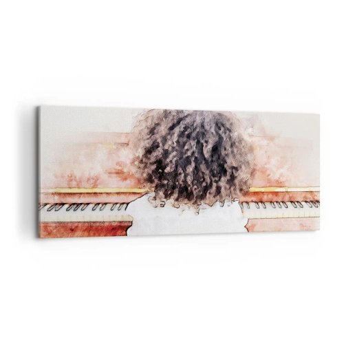 Tablou pe pânză - Într-o lume a muzicii - 100x40 cm