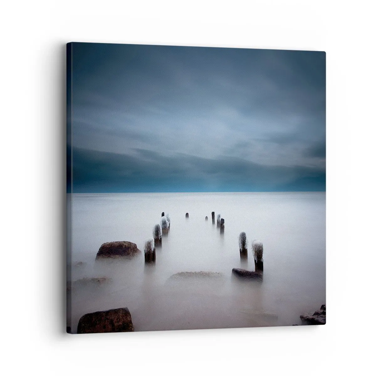Tablou pe pânză - Un lac în ceața calmă - 30x30 cm