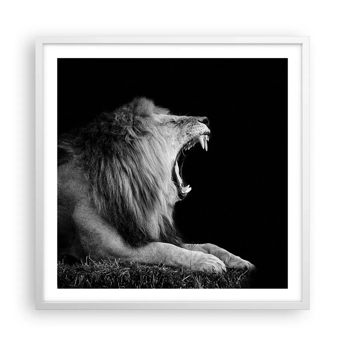 Poster în ramă albă - Fără nici o ezitare - 60x60 cm