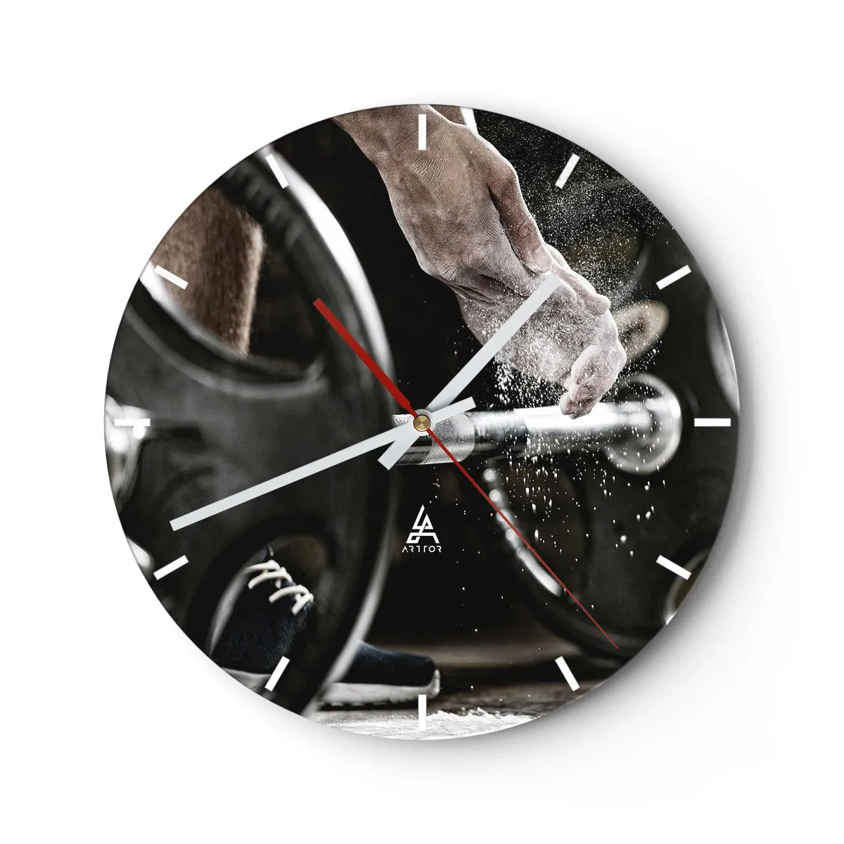 Ceas de perete - Ceas pe sticlă - Provocare acceptată! - 40x40 cm