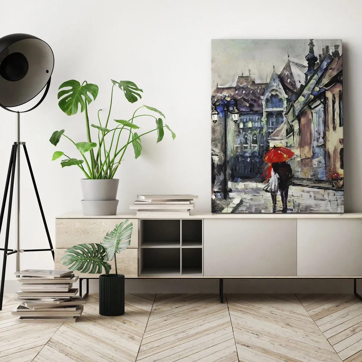 Tablou pe pânză - Ploaie pentru doi - 50x70 cm