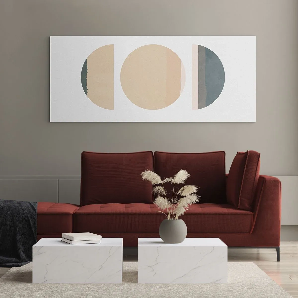 Tablou pe sticlă - Roată cu roată - 120x50 cm