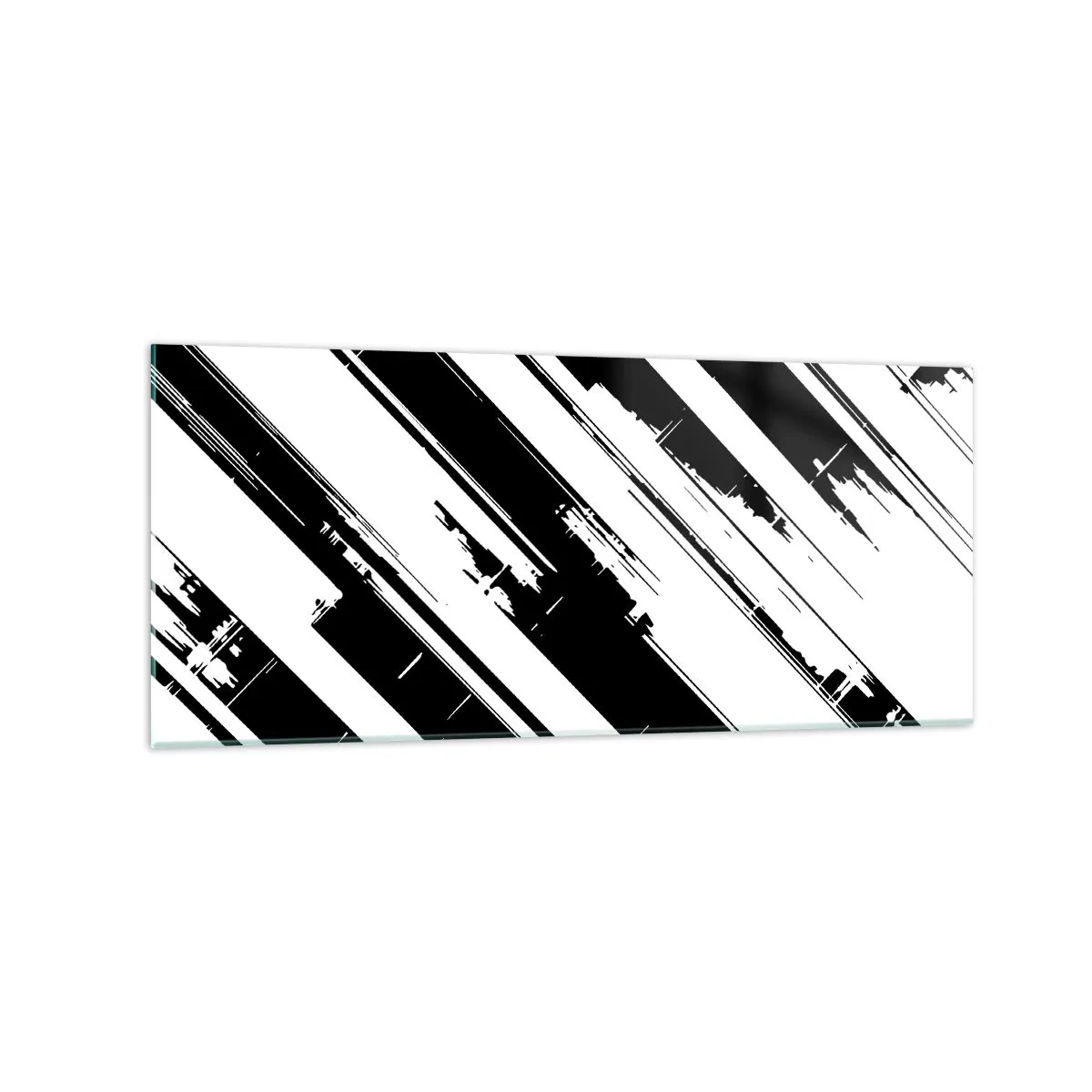 Tablou pe sticlă - Compoziție intensă și dinamică - 120x50 cm