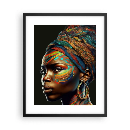 Poster în ramă neagră - Regina africană - 40x50 cm