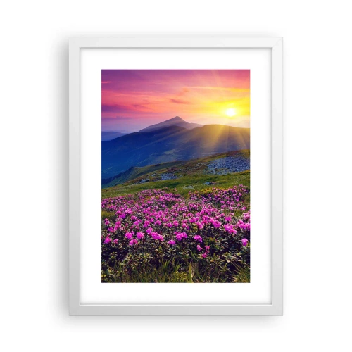Poster în ramă albă - ... Și peste tot în jur se simte un miros de jneapăn și parfum de ierburi... - 30x40 cm