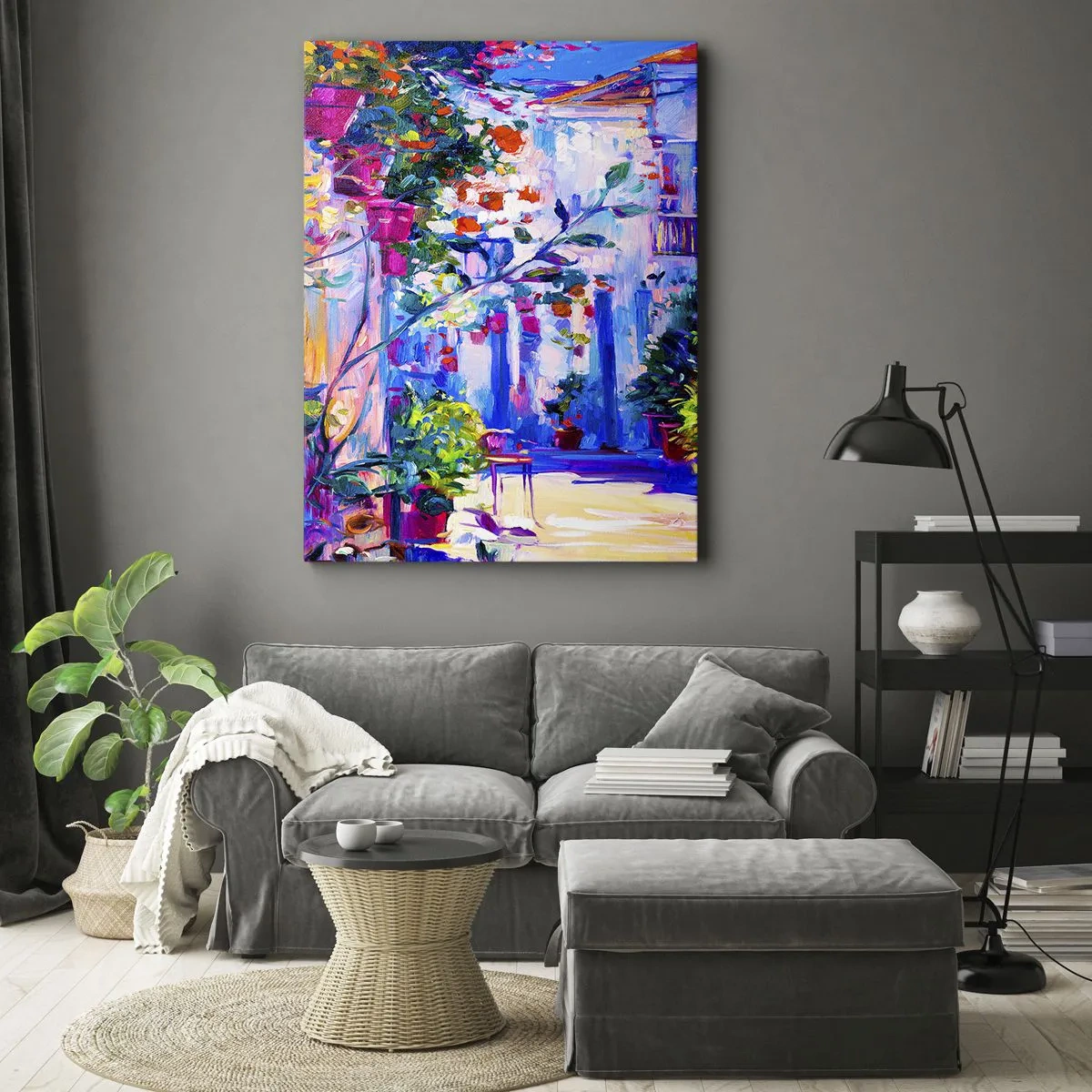 Tablou pe pânză - Impresie - străduță italiană - 80x120 cm
