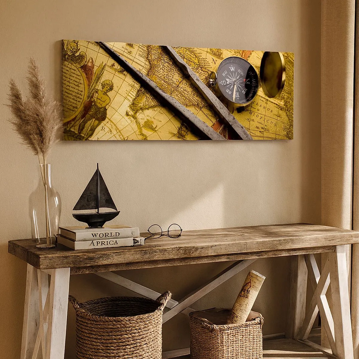 Tablou pe pânză - Unde sunt aceste comori? - 100x40 cm