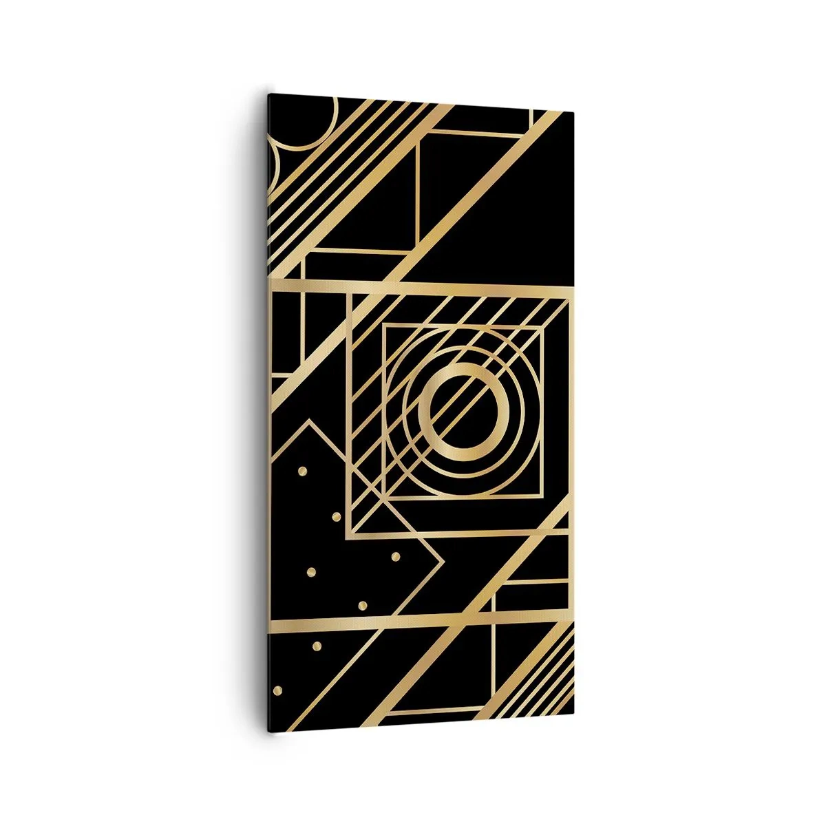 Tablou pe pânză - Geometrie de aur - 65x120 cm