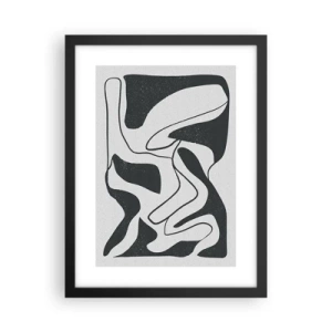 Poster în ramă neagră - Distracție abstractă în labirint - 30x40 cm