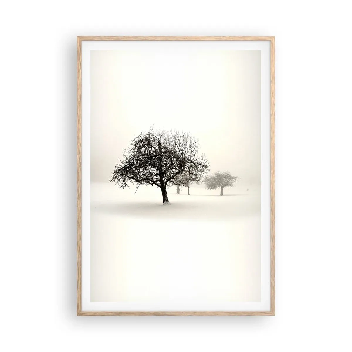 Poster în ramă de stejar deschis - Hibernare - 70x100 cm