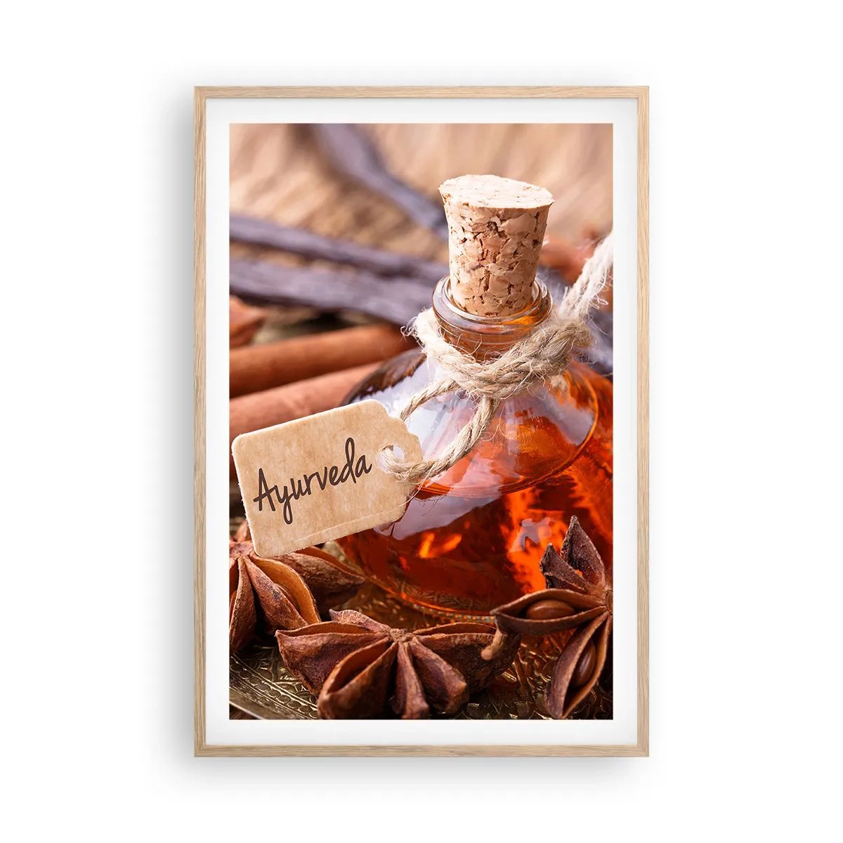 Poster în ramă de stejar deschis - Unitatea trupului și a spiritului - 61x91 cm