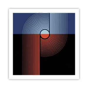 Poster - Într-o îmbrăţişare geometrică - 60x60 cm