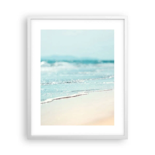 Poster în ramă albă - Căldură și zgomotul valurilor - 40x50 cm