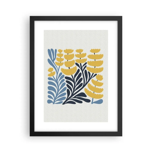 Poster în ramă neagră - Ogor însorit - 30x40 cm