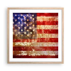 Poster în ramă de stejar deschis - Gloria nu trece - 50x50 cm