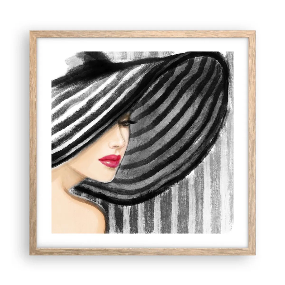 Poster în ramă de stejar deschis - Unde te pot găsi? - 50x50 cm