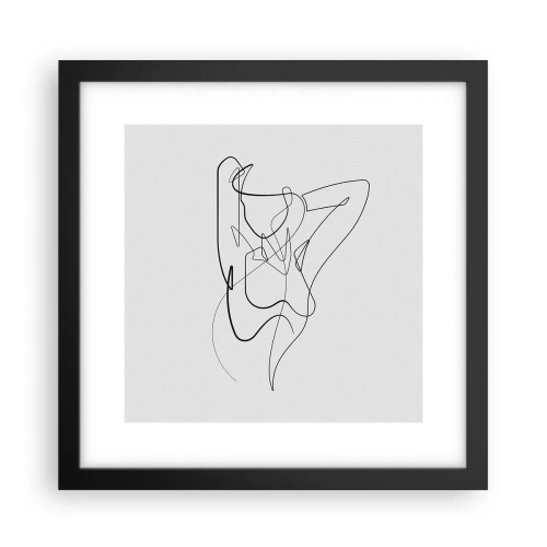 Poster în ramă neagră - Cine ești tu? - 30x30 cm