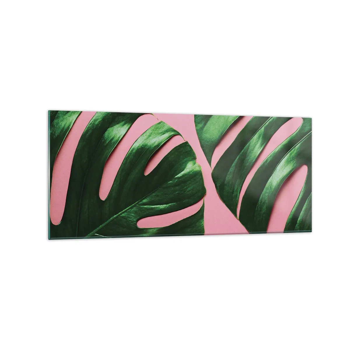 Tablou pe sticlă - Întâlnire verde - 120x50 cm