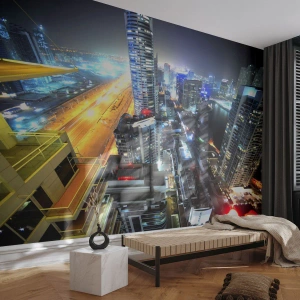 Tapet Premium Canvas - Un miracol în deșert - Oraș, Dubai, Arhitectură - 250x175 cm