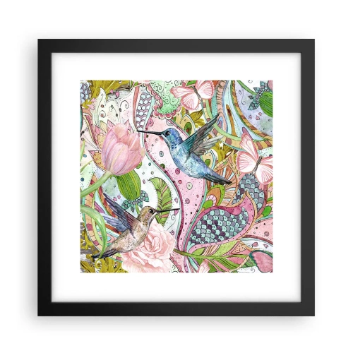 Poster în ramă neagră - Încurcat în viță de vie - 30x30 cm