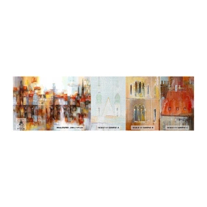 Mostră tapet Premium Canvas - Frumos și sub pod - Oraș, Praga, Arhitectură - 100x30 cm